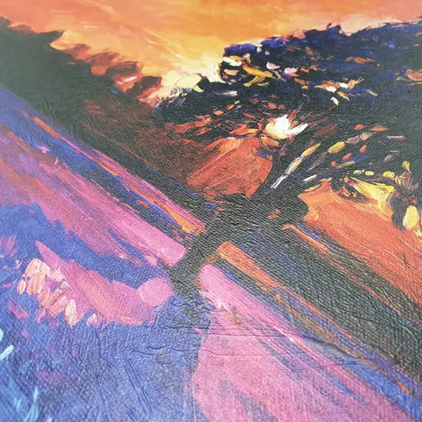 Texturas brillantes sobre lienzo