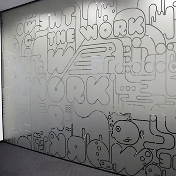 Gráficos de vinilo esmerilado