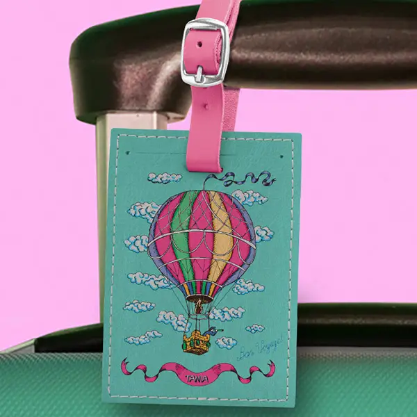 Etiquetas de equipaje de cuero