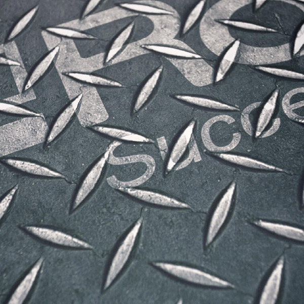 Placas de metal texturizadas